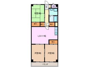 中川原駅 徒歩12分 1階の物件間取画像